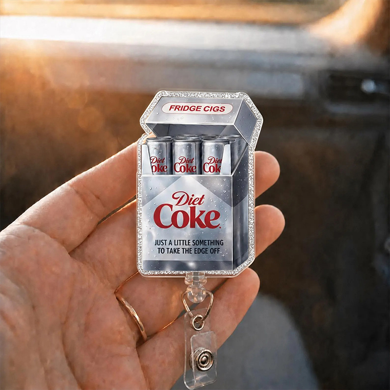 Diet Coke Funny Coquette Girly Nurse Badge Reel