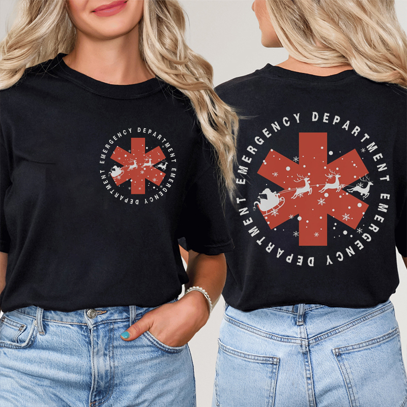Emergency Department  Nurse Two Sided T-Shirt