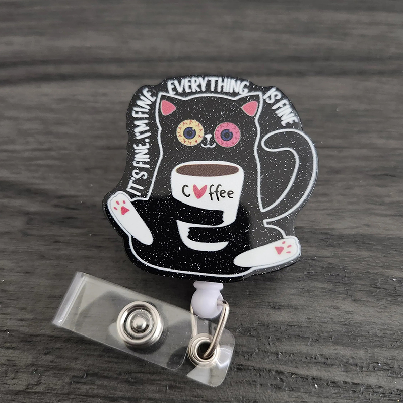Everything Is Fine Nurse Badge Reel