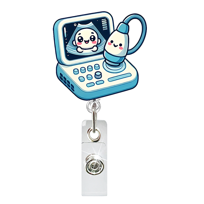 Acrylic Cartoon Medical Uniform Nurse Badge Reel