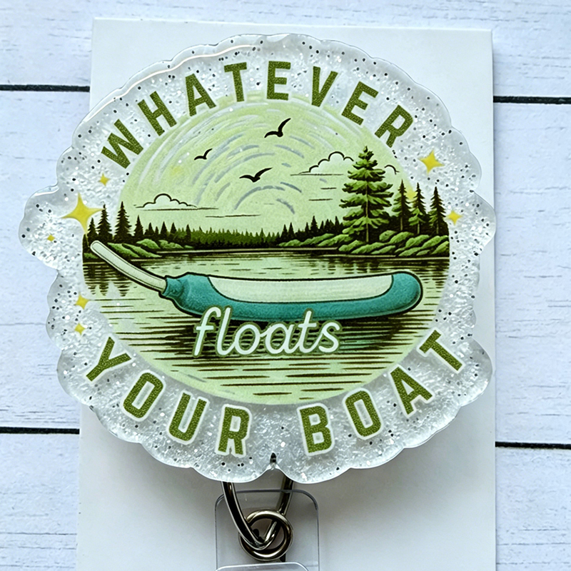Floats Your Boat Nurse Badge Reel