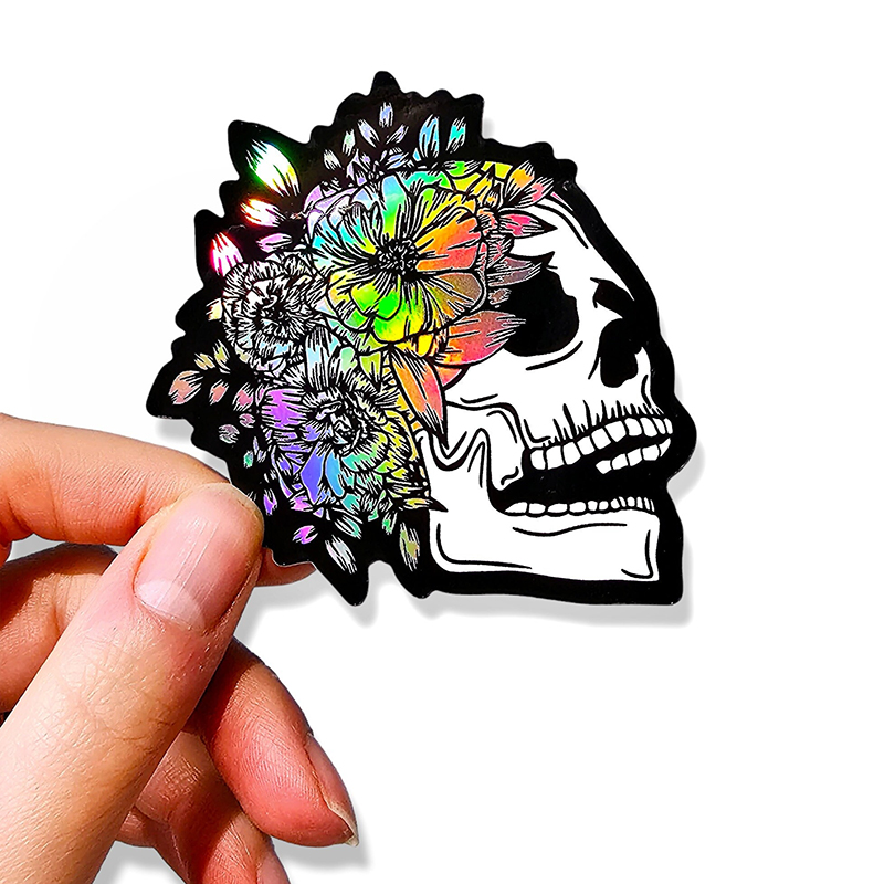 Flower Skull Nurse Stickers