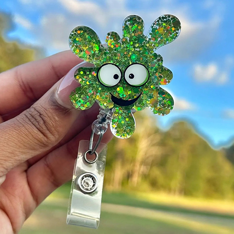 Funny Germ Nurse Badge Reel