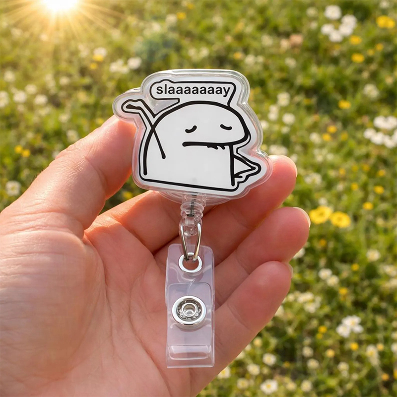 Funny Slay Nurse Badge Reel