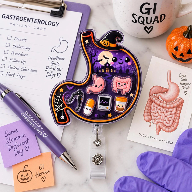 GI Squad Halloween Stomach Shaker Badge Reel
