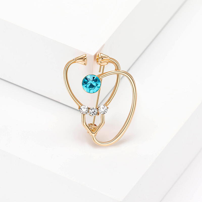 Diamond Stethoscope Nurse Pin