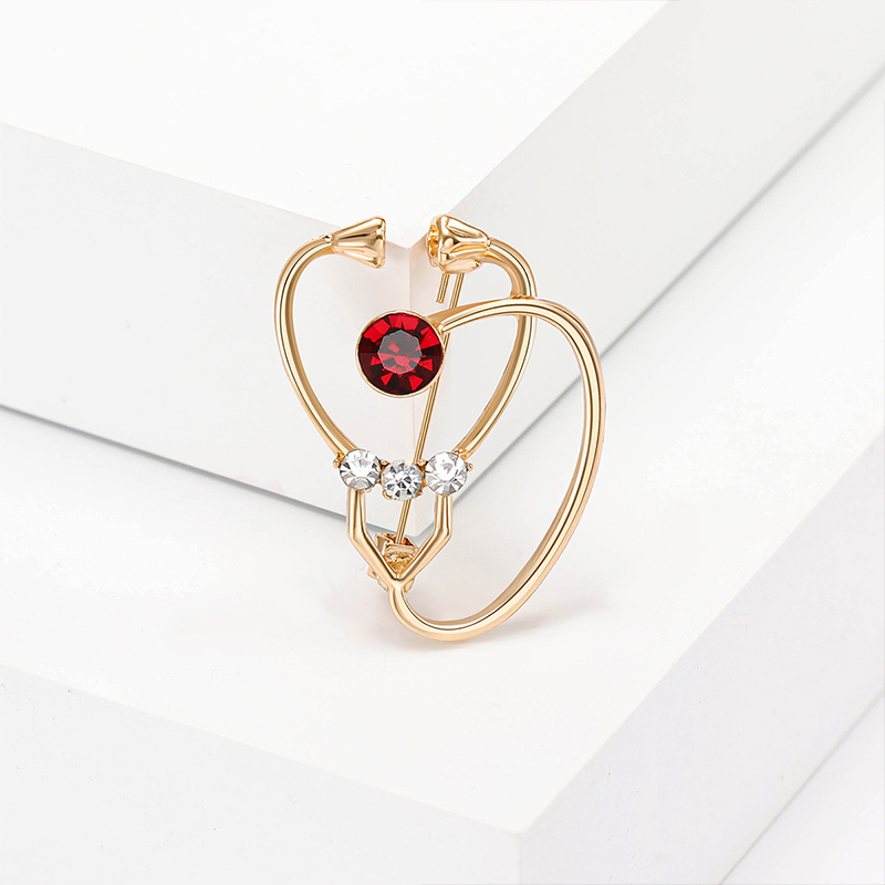 Diamond Stethoscope Nurse Pin