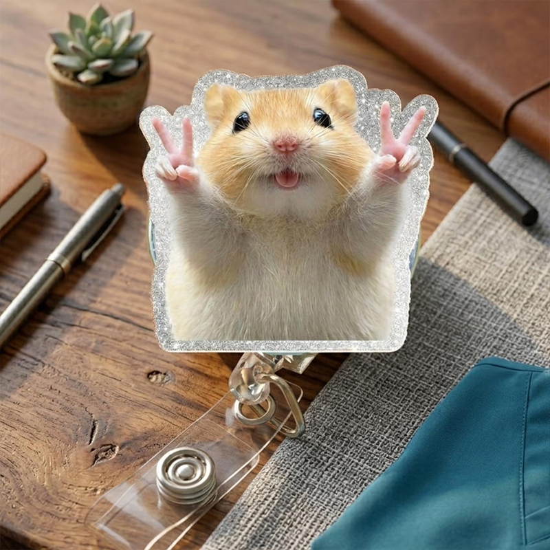Hamster Nurse Badge Reel