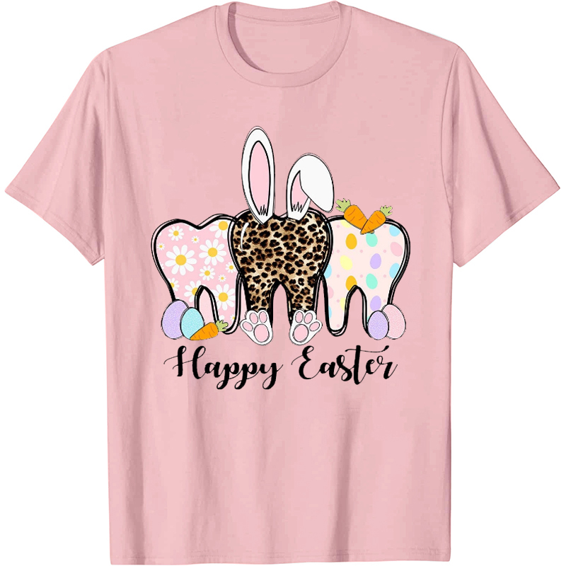 Happy Easter Leopard Teeth Nurse T-Shirt