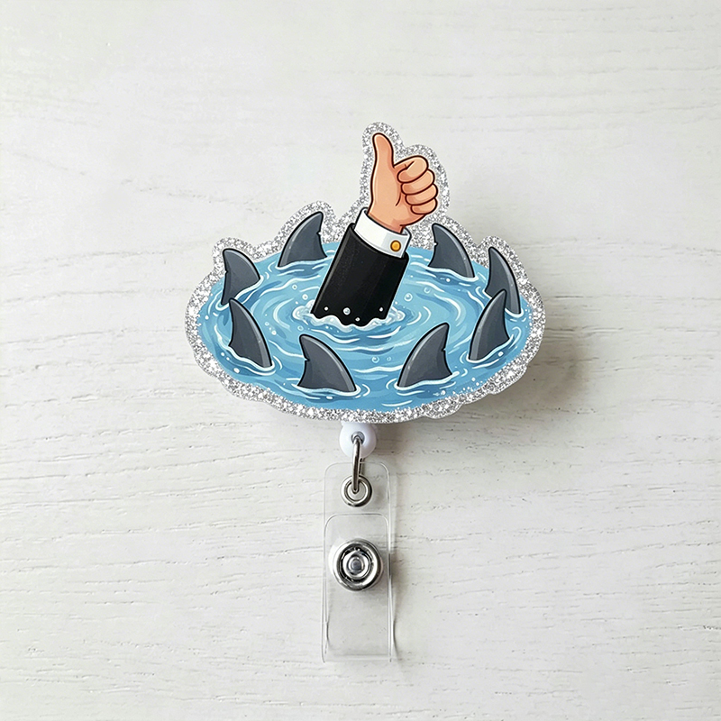 I'm Fine Retractable Nurse Badge Reel