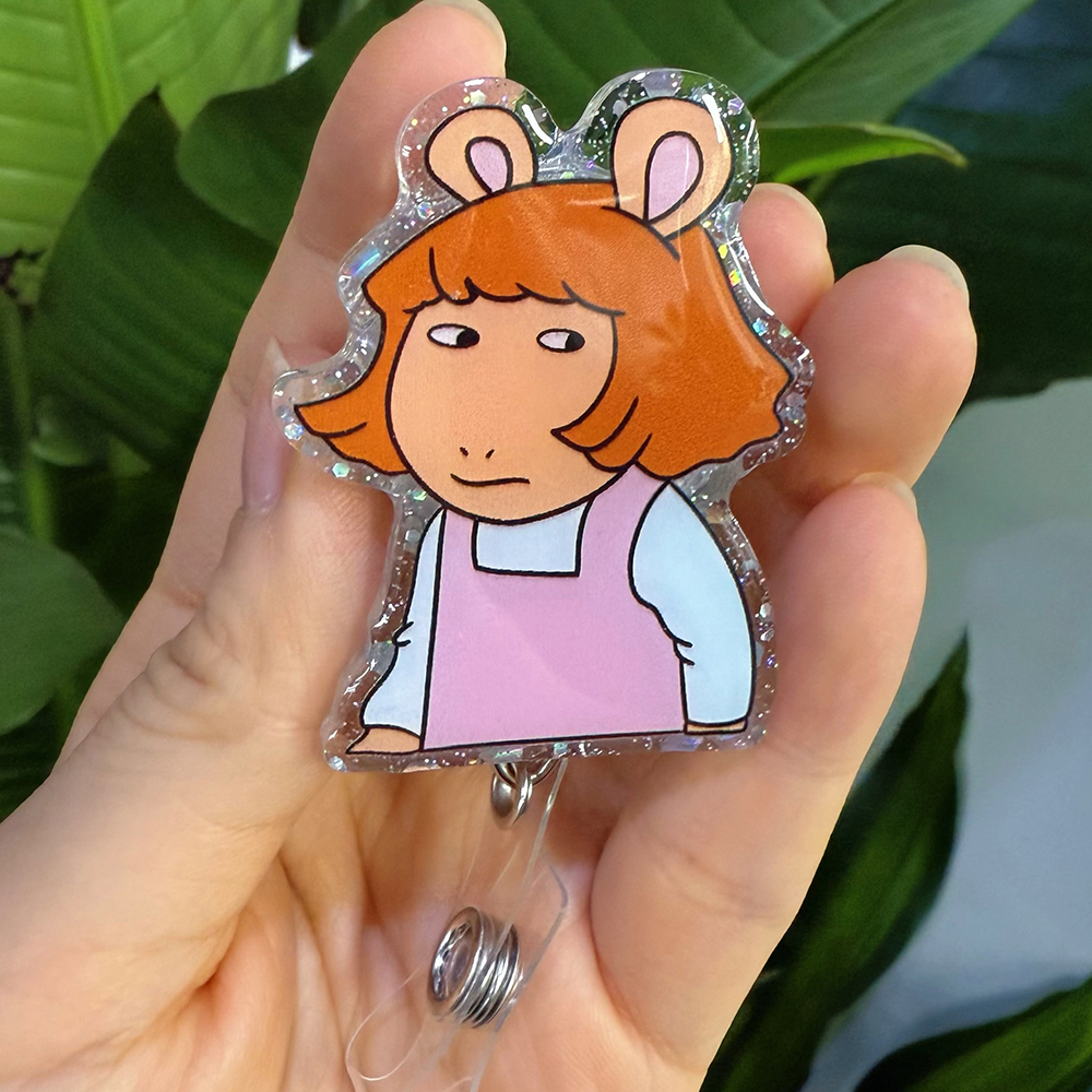 Funny Character Side Eye Badge Reel