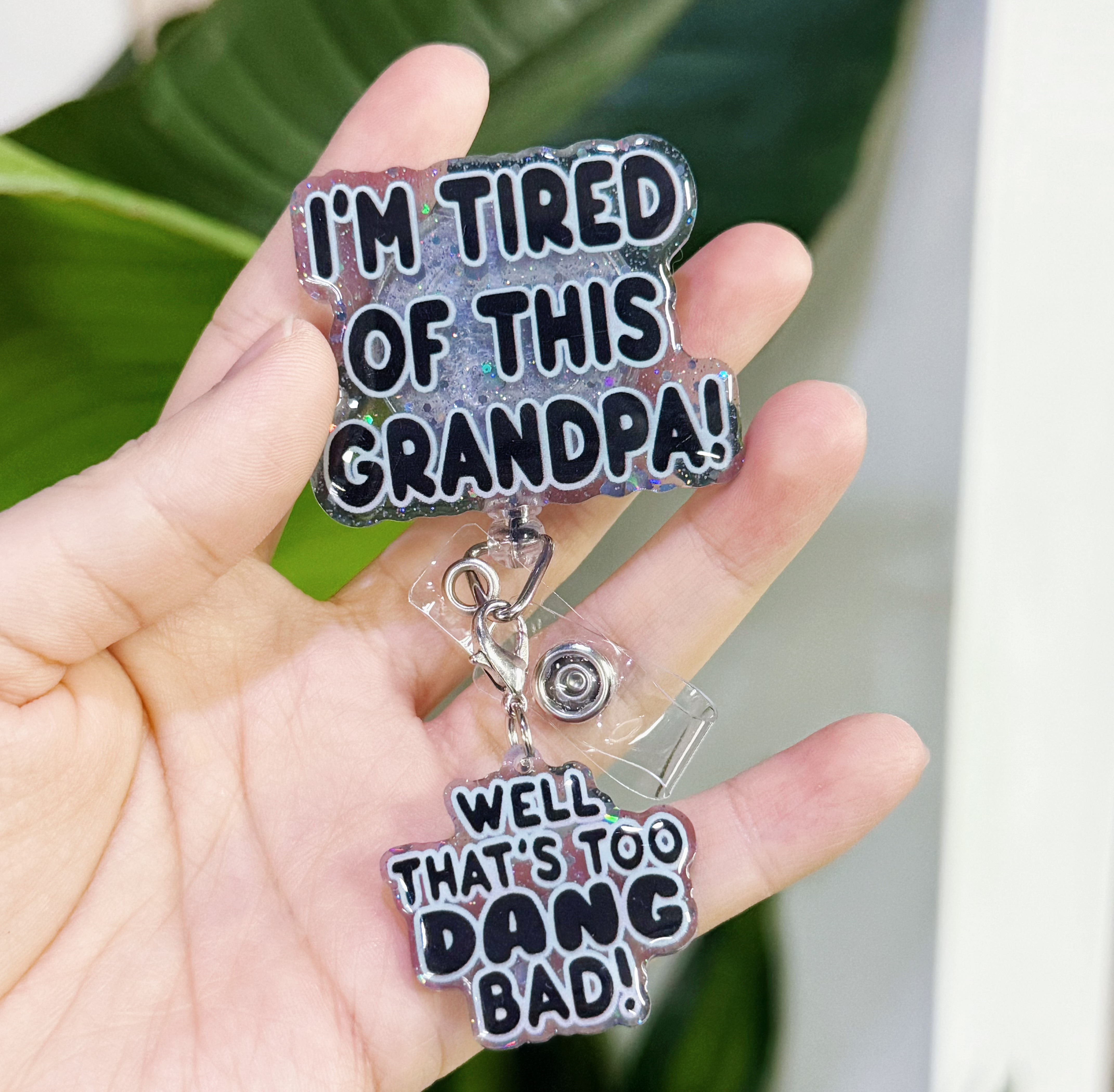 I'm Tired Of This Grandpa Nurse Badge Reel