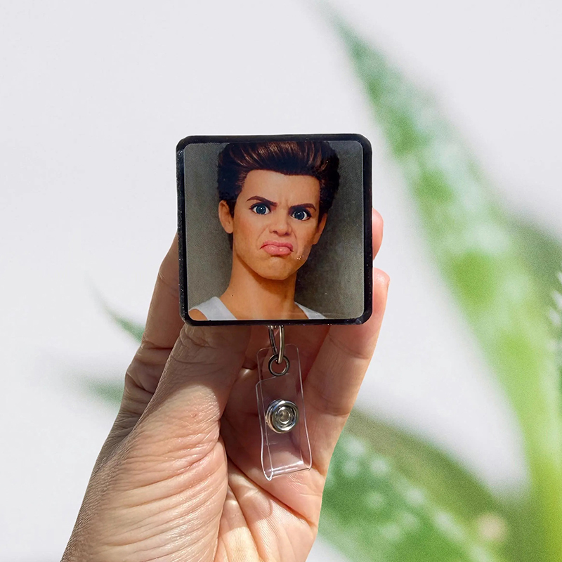 Ken Stank Face Nurse Badge Reel
