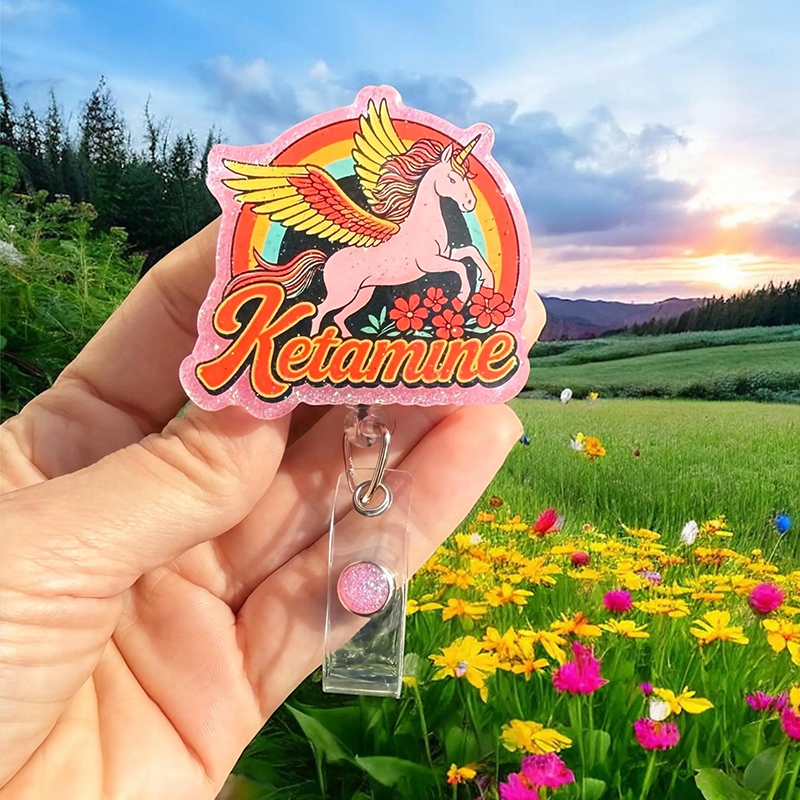 Ketamine Nurse Badge Reel