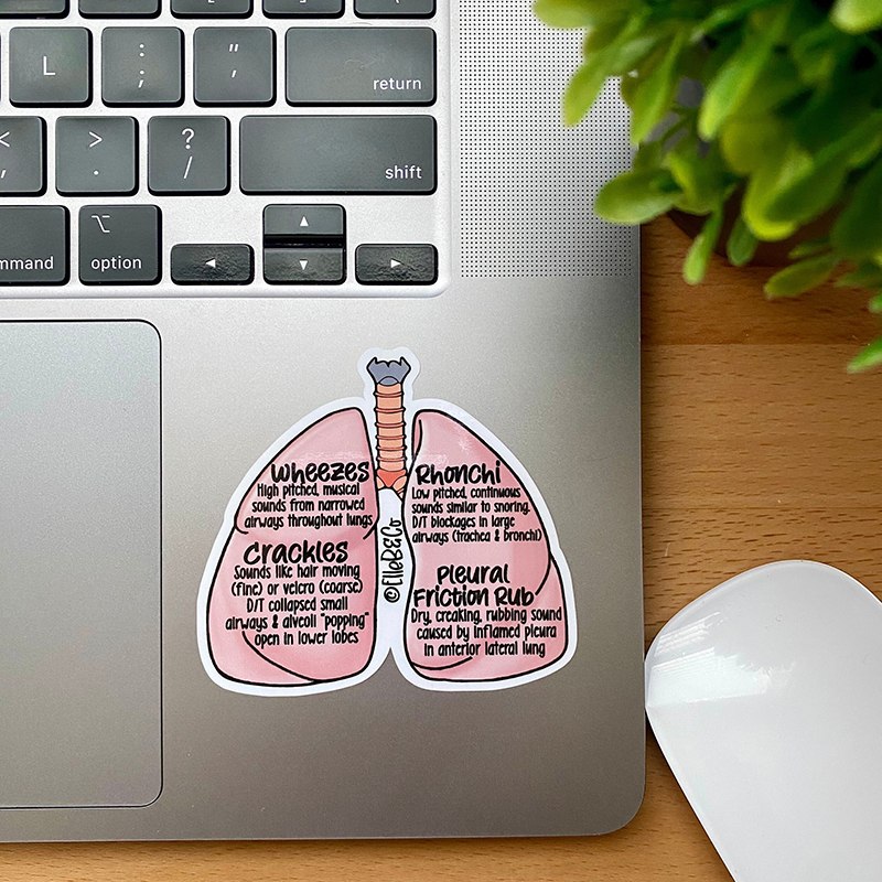 Lung Sounds Nurse Stickers