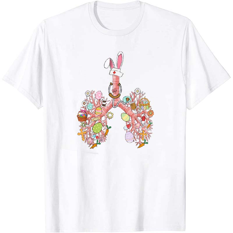 Lungs Respiratory Easter Nurse T-Shirt