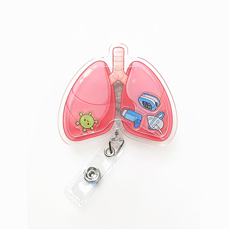 Lungs Nurse Shaker Badge Reel