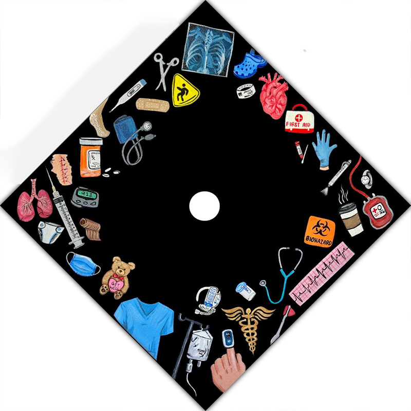 Medical Printed Graduation Topper Nurse Graduation Topper