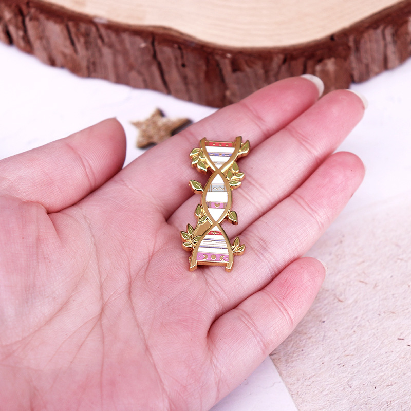 Double Spiral Enamel Nurse Pin