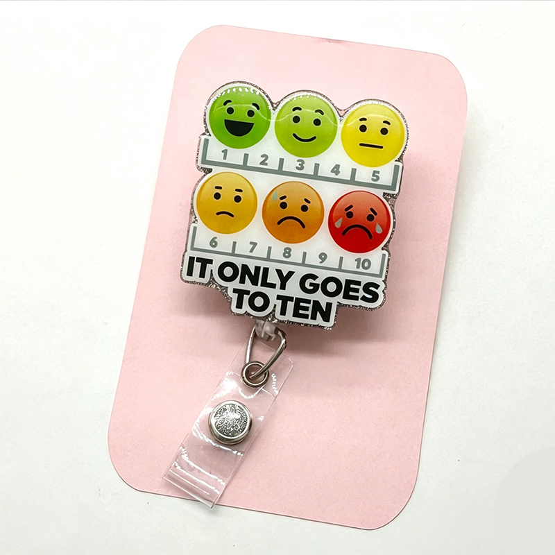 Pain Scale It Only Goes To Ten Nurse Badge Reel
