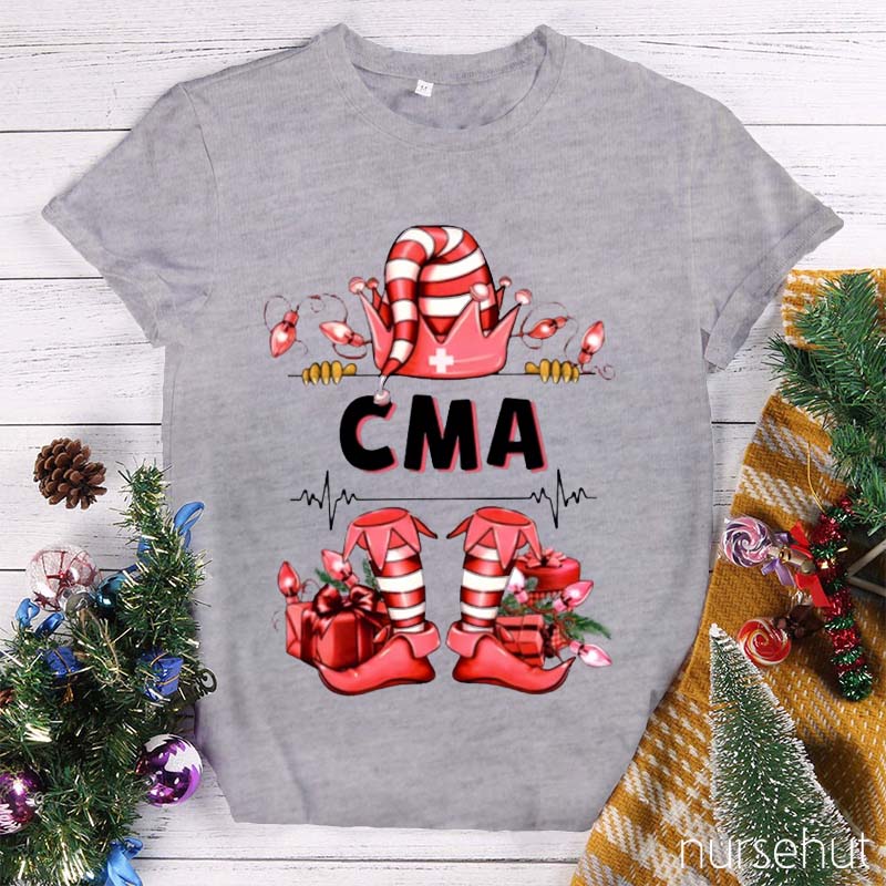 Personalized Christmas Style Nurse T-Shirt