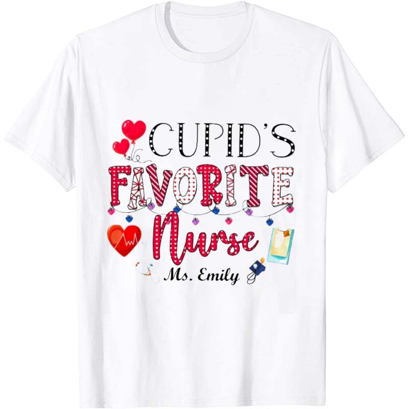 Personalized Cupid's Favorite Nurse T-Shirt