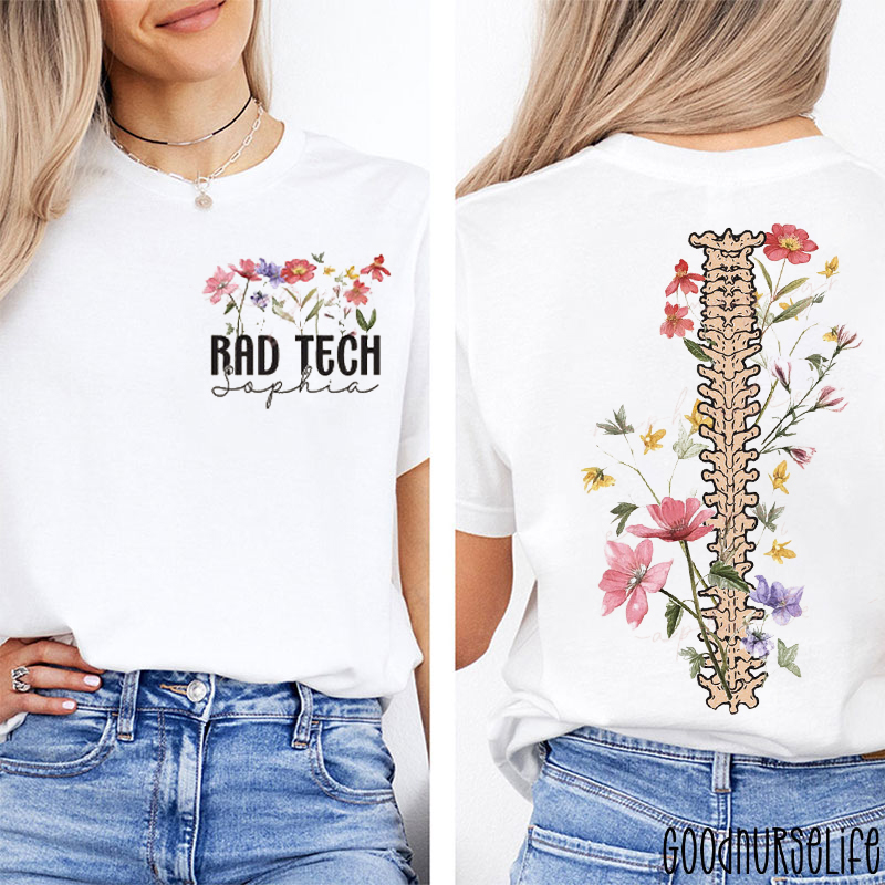 Personalized Name Rad Tech Nurse T-Shirt