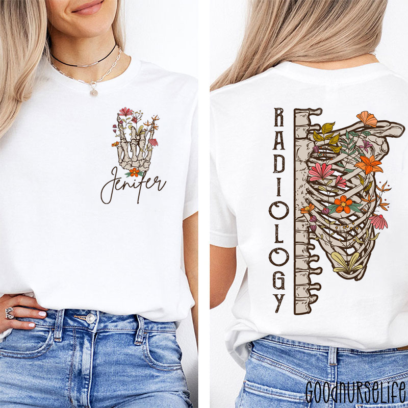 Personalized Name Radiology Nurse Two Sided T-Shirt