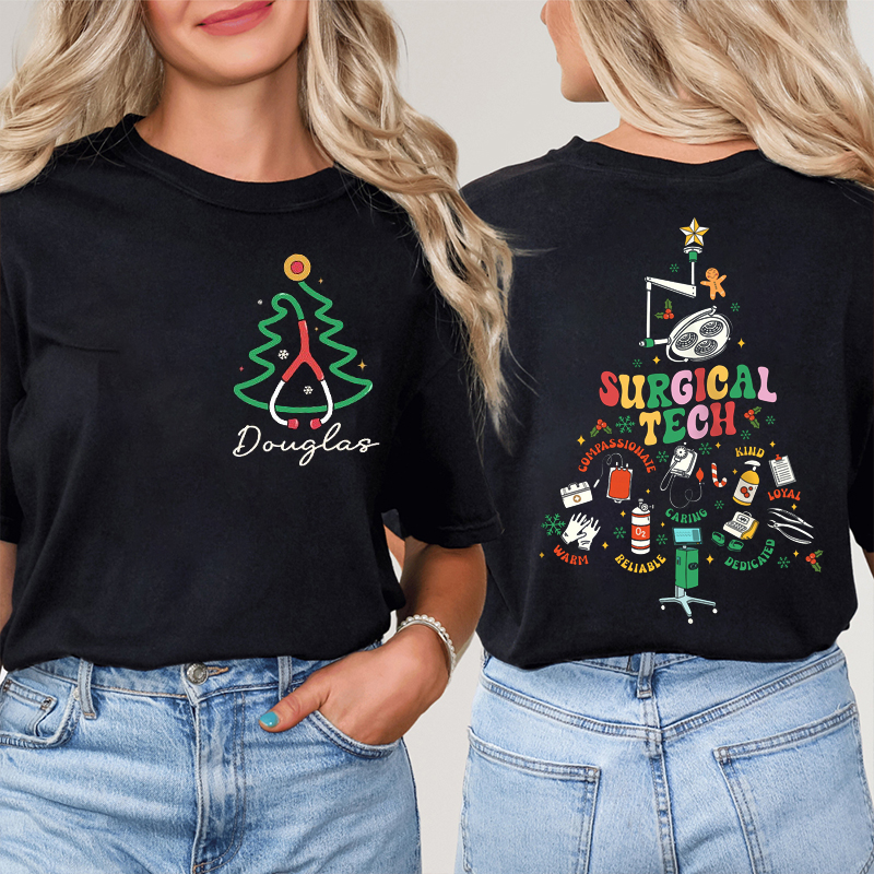 Stole My Teeth Christmas Nurse Two Sided T-Shirt