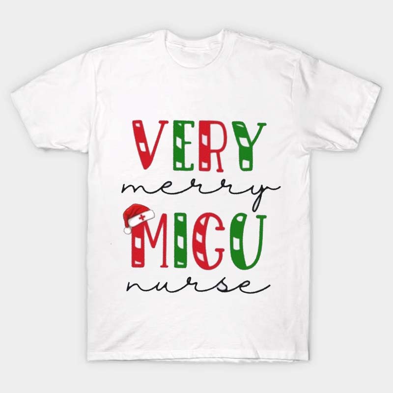 Personalized Very Merry Nurse T-Shirt