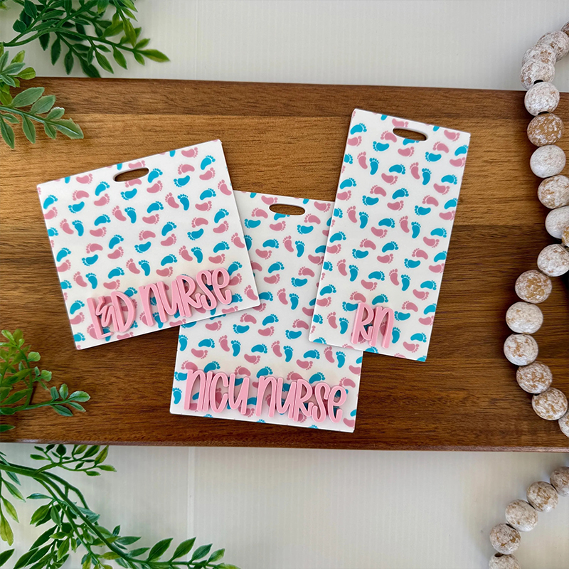 Personalized Baby Feet Badge Buddy
