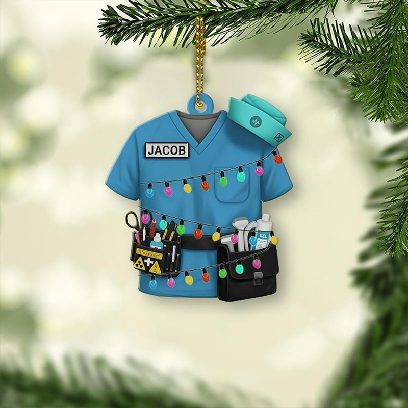 Personalized Name Medical Scrubs Radiology Ornament