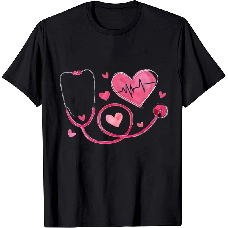 Pink Stethoscope Nurse T-Shirt