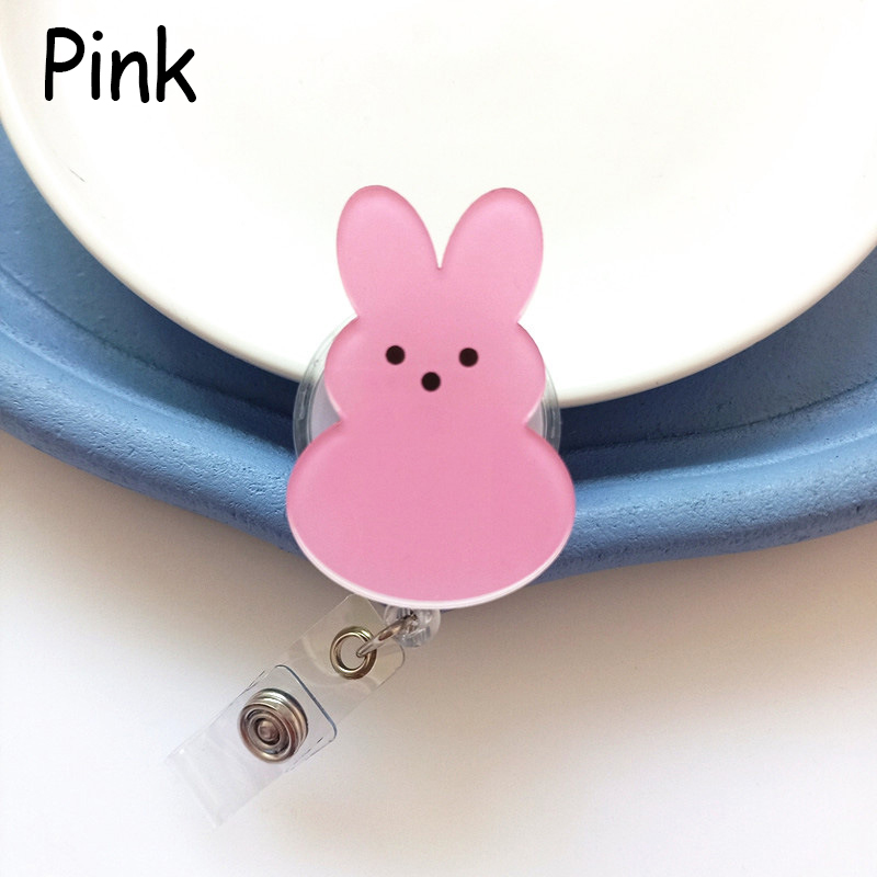 Cute Rabbit Acrylic Nurse Badge Reel