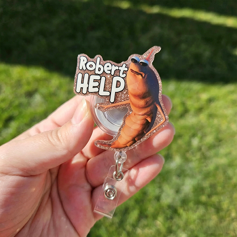 Robert Help Nurse Badge Reel