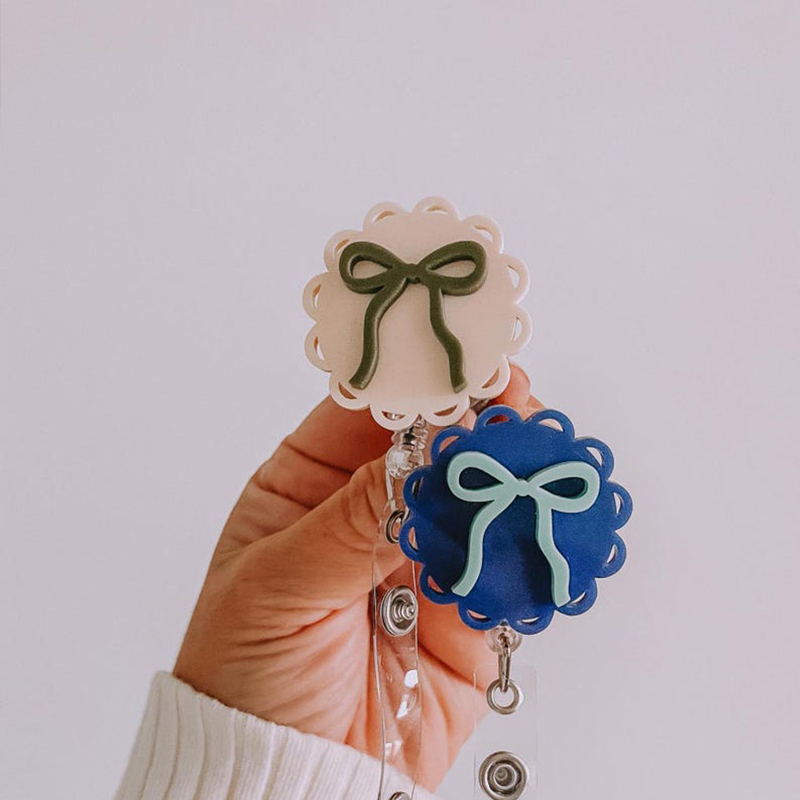 Scallop Bow Nurse Badge Reel