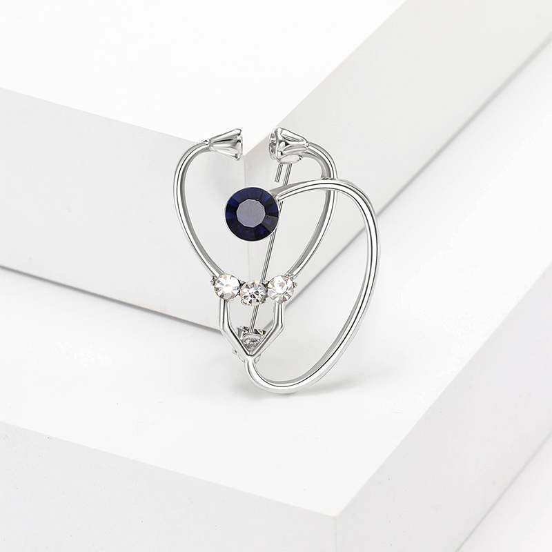 Diamond Stethoscope Nurse Pin