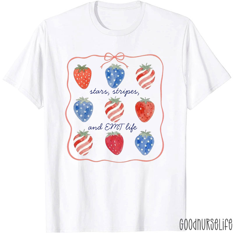 Personalized Stars Stripes And Life Nurse T-Shirt