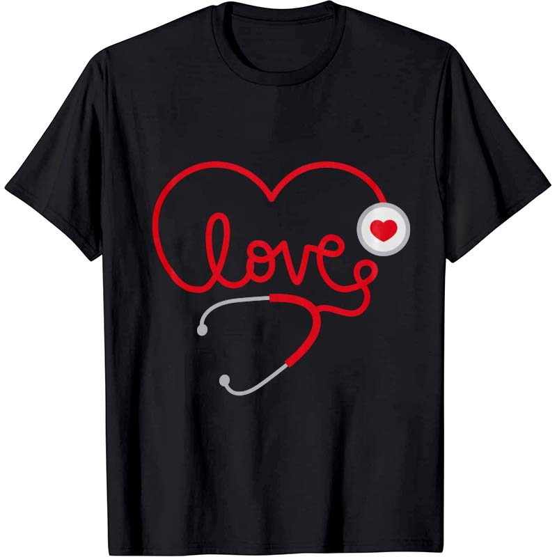 Stethoscope Heart Nurse T-Shirt