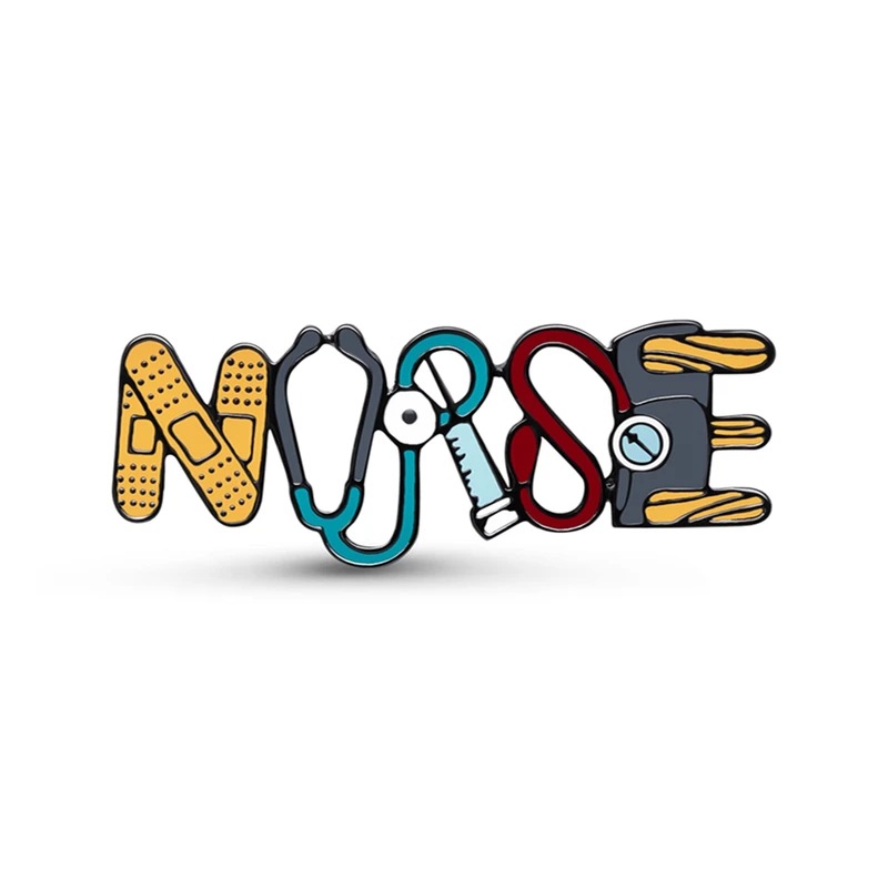 Syringe Stethoscope Nurse Pin