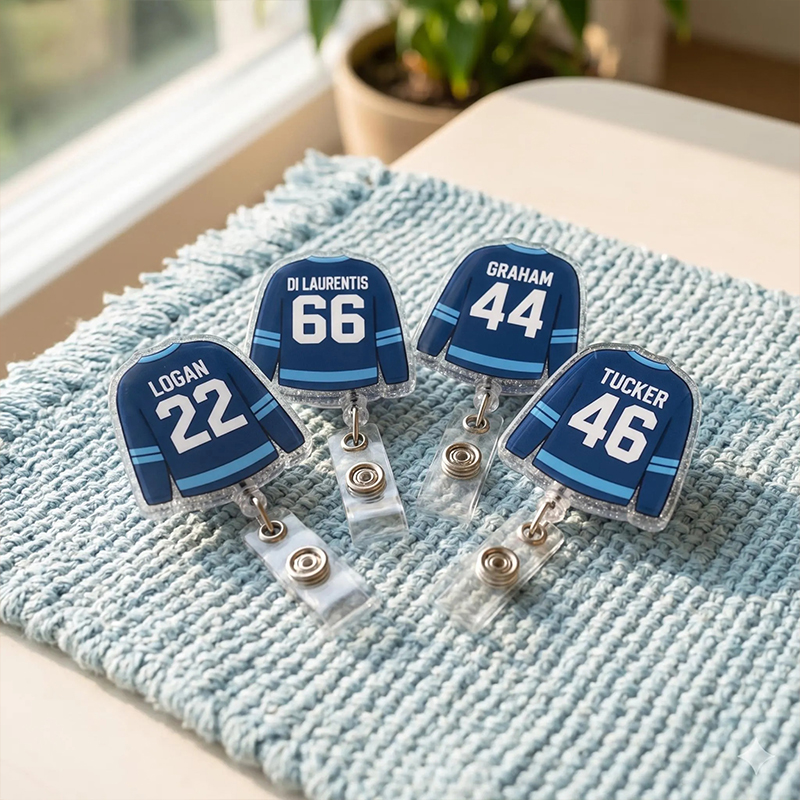 Team Hockey Nurse Badge Reel