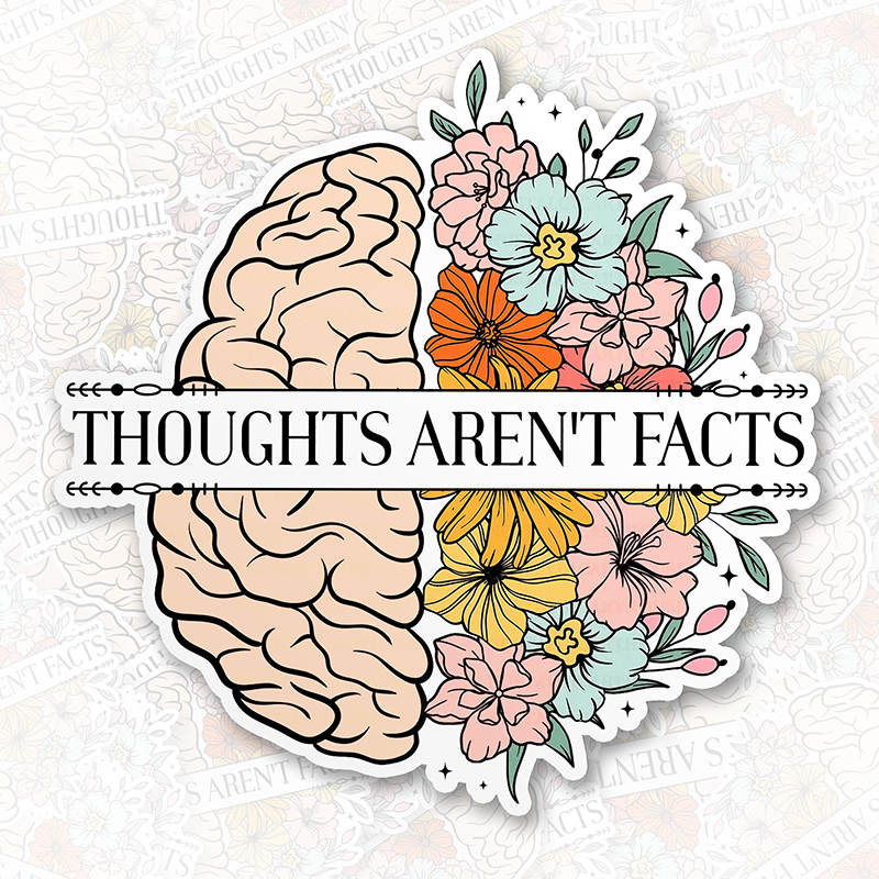 Thoughts Aren't Facts Mental Health Nurse Stickers