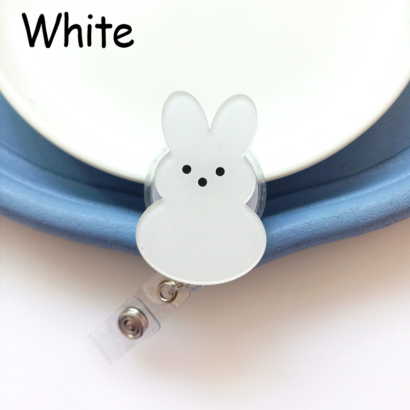 Cute Rabbit Acrylic Nurse Badge Reel