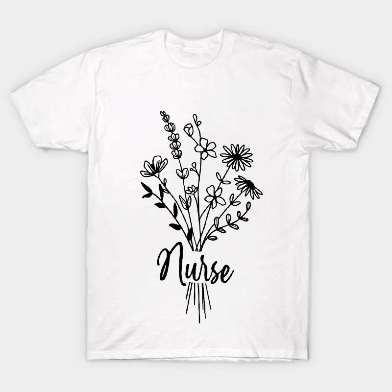 Wildflowers Nurse T-Shirt