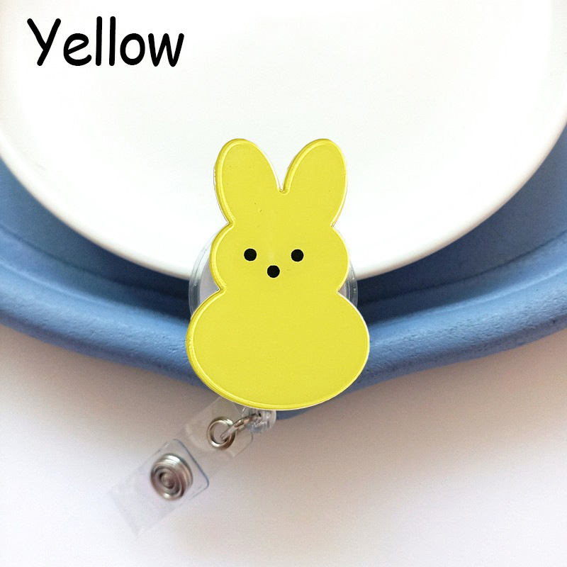 Cute Rabbit Acrylic Nurse Badge Reel