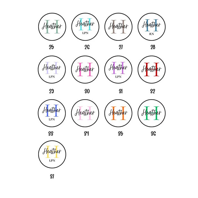 Personalized Name Colorful Background Nurse Badge Reel