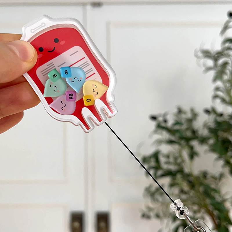 Blood Bag Shaker Badge Reel