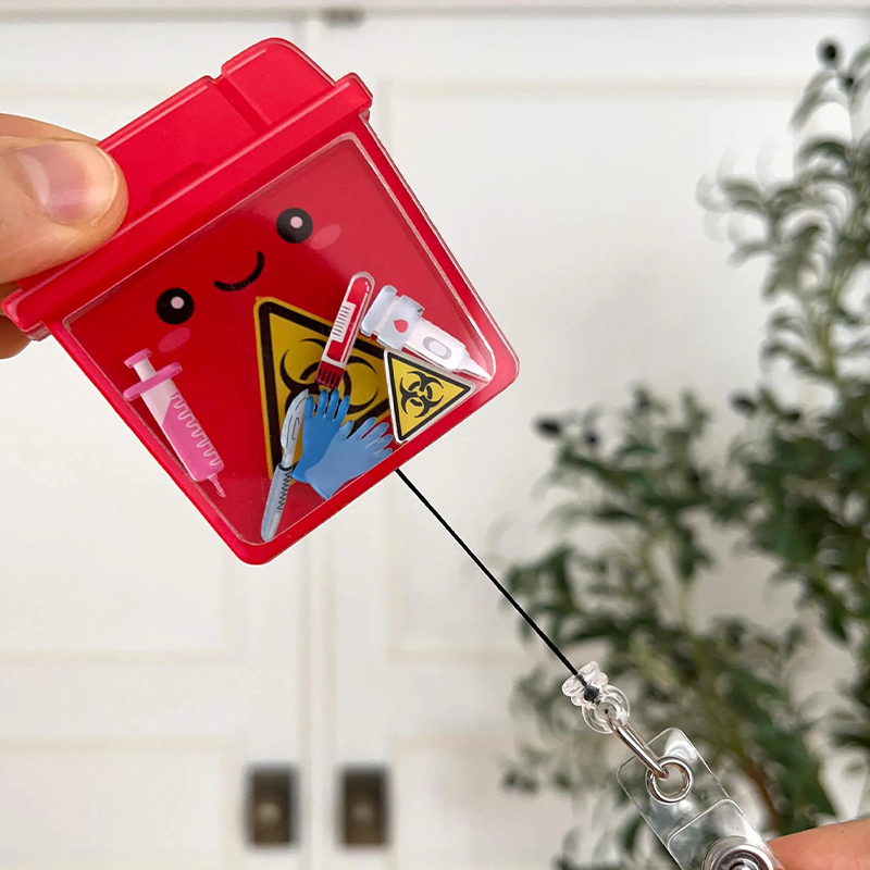 Sharps Container Shaker Badge Reel