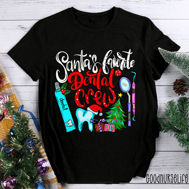 Santa's Favorite Dental Crew Nurse T-Shirt
