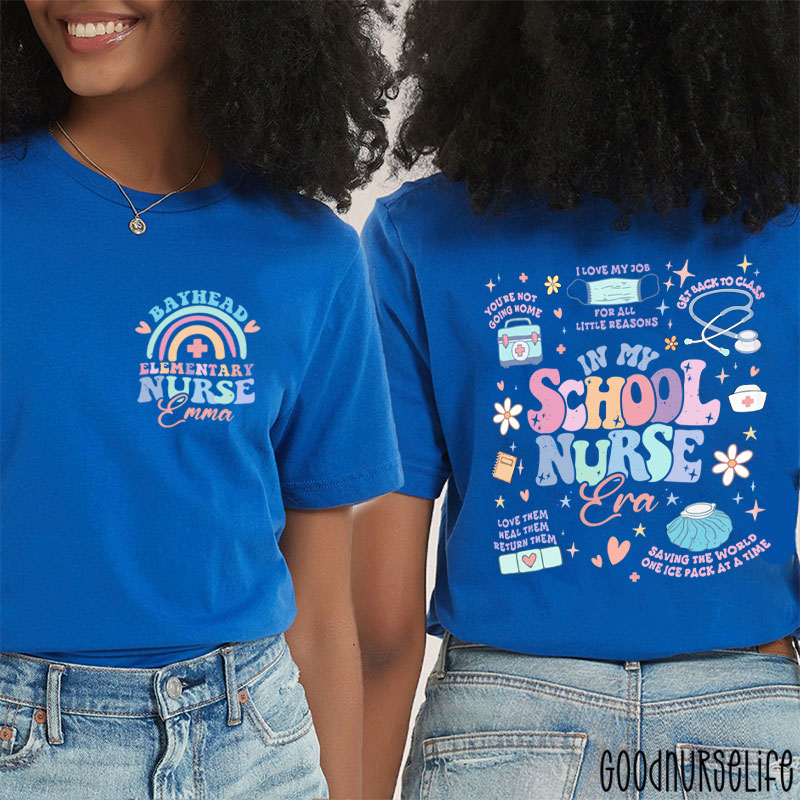 Personalized In My School Nurse Era Two Sided T-Shirt